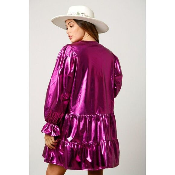 Fantastic Fawn Christmas Barbie Holiday Wreath Mini Dress Magenta IFKD54535-01 - Picture 5 of 10